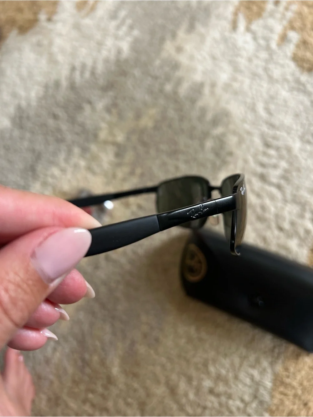 RAY-BAN Italy RB3254 Black Matte Sleek Sport Metal Wrap Sunglasses Men’s EUC!